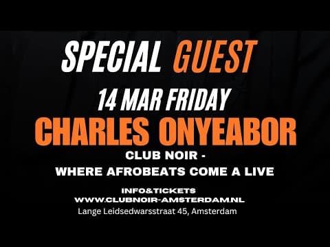 Charles Onyeabor Performing At Club Noir Amsterdam 14/03/2025
